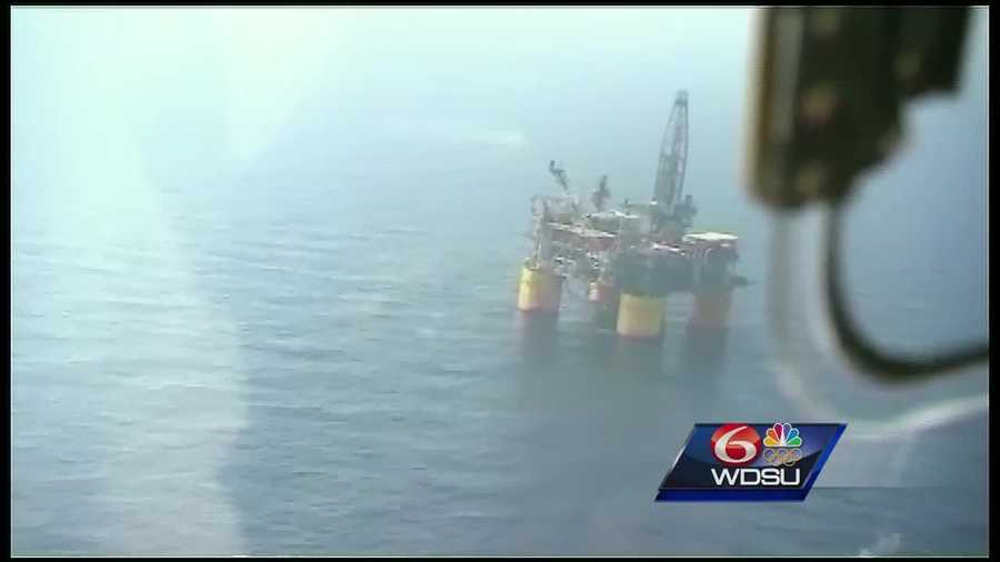 About 50 opponents of continued oil and gas leases in the Gulf of Mexico rallied on the sidewalk and then brought their chants into a public meeting about potential impacts of continuing the lease program for five more years.