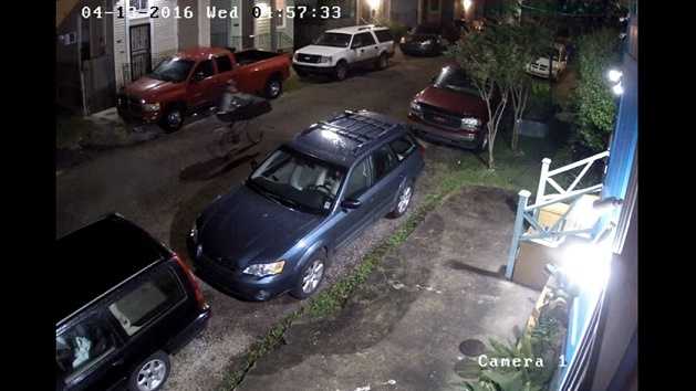New Orleans police released several pieces of surveillance video that shows a man on a bike stealing an AR-15 from a car April 13.