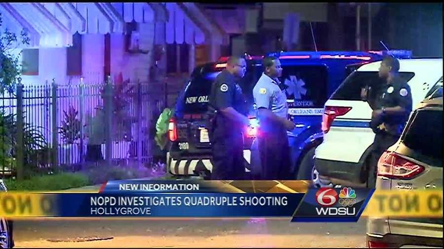 The quadruple shooting was reported just before 10 p.m. at the E&C Lounge at the corner of Apple and Monroe streets, the New Orleans Police Department said.