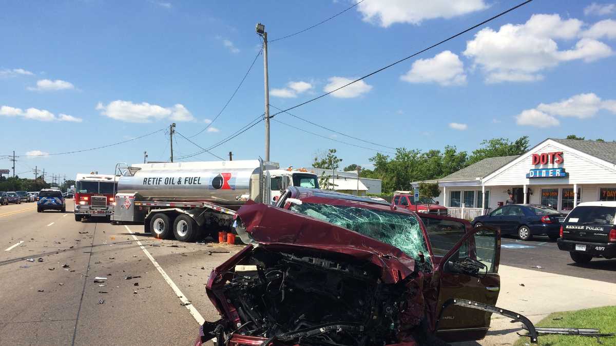 Metairie man in critical condition after crash with fuel truck in Kenner