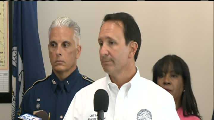Louisiana Attorney General Jeff Landry held a news conference to unveil a new crime reduction effort in the New Orleans area.