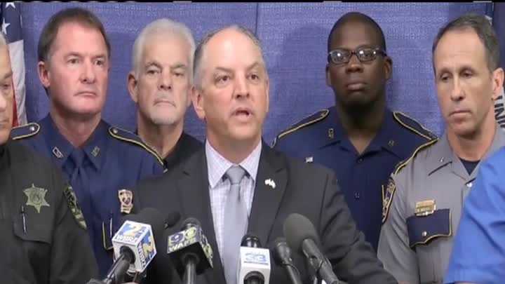 As protests against the deadly shooting of Alton Sterling continue in Baton Rouge, Gov. John Bel Edwards spoke about security concerns after a meeting with law enforcement officials.