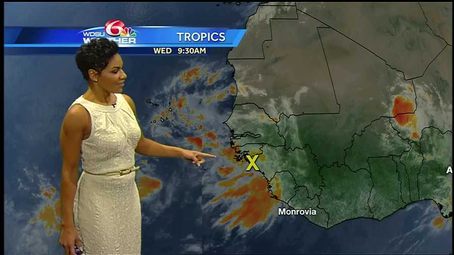 WDSU meteorologist Kweilyn Murphy said the National Hurricane Center is tracking a tropical wave with a 20 percent chance of development.