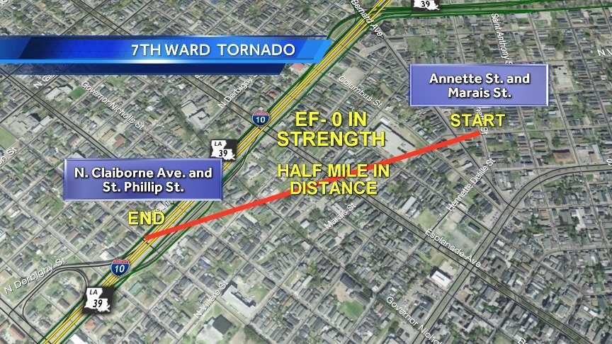 National Weather Service confirms EF0 tornado touched down in New Orleans