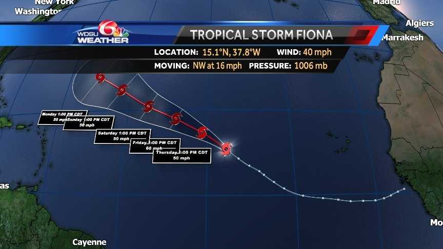 Tropical Storm Fiona forms in Atlantic Ocean