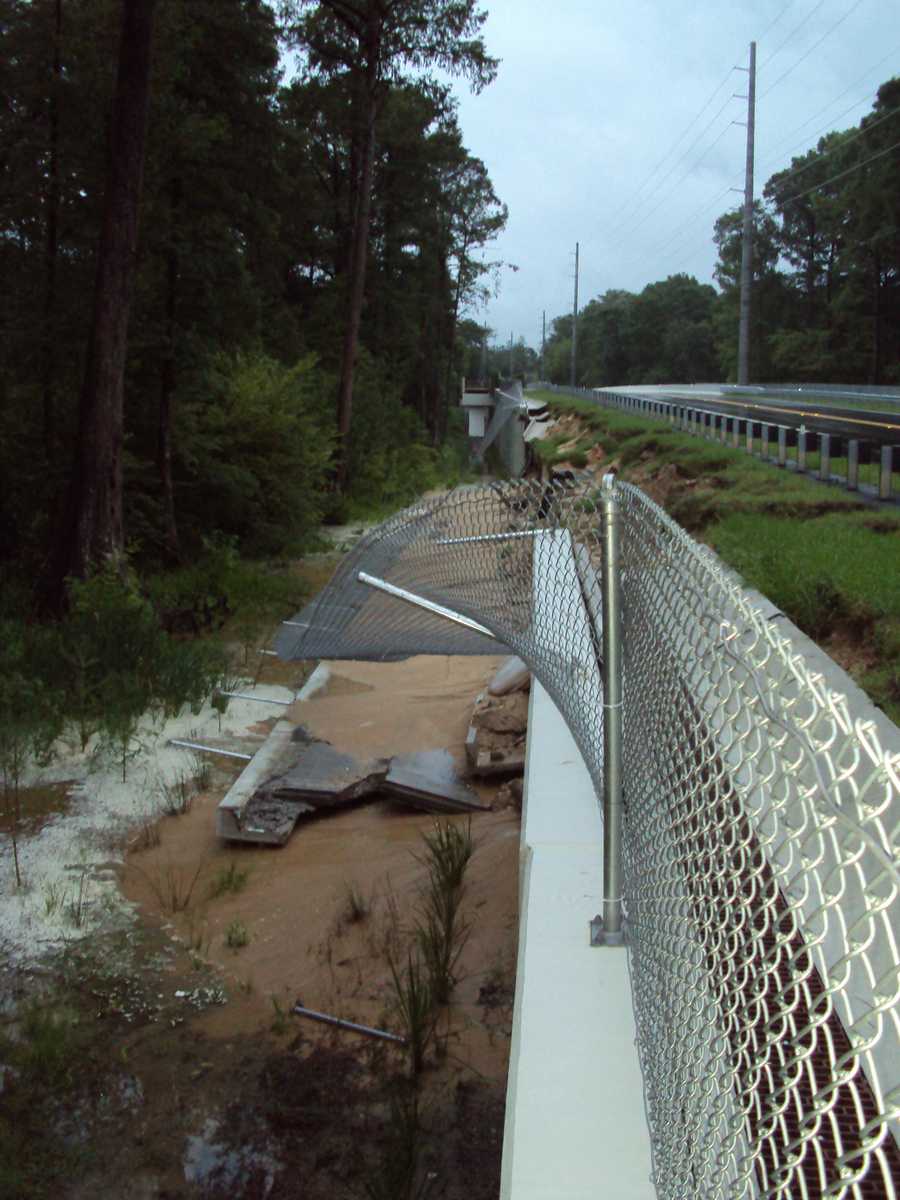 Photos Sharpes Ferry Bridge remains closed after storm damage