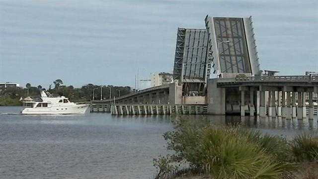 One of the few remaining draw bridges in Daytona Beach went up Friday afternoon and still isn't down -- it's broken.