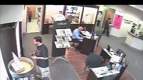 Images: Man caught on camera stealing sunglasses, officials say