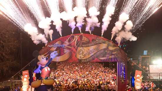 Thousands of runners woke up well before sunrise Sunday morning for the Disney marathon, which kicked off at 5:30 a.m.