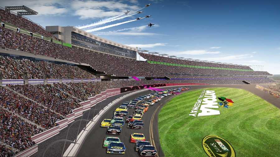Officials with Daytona International Speedway revealed the first concept drawings of the proposed redevelopment of the facility.