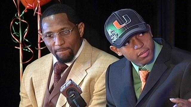 Ray Lewis' son follows in father's footsteps, commits to Miami