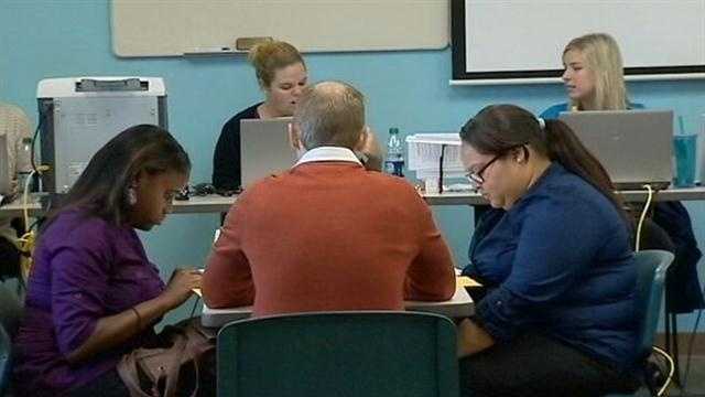 Large employers held job fairs in Central Florida on Wednesday.