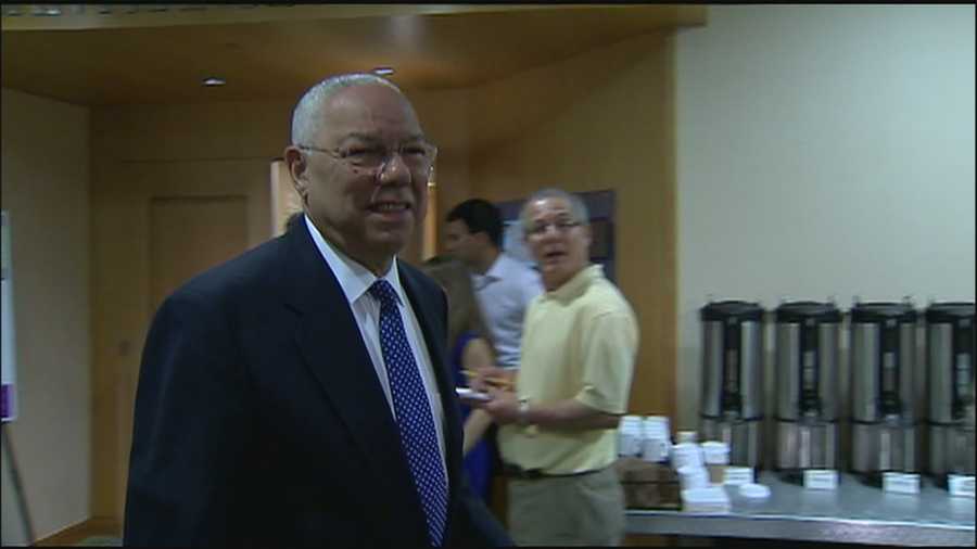 Retired four-star general Colin Powell attended a Boys and Girls Club conference in Orlando on Wednesday.