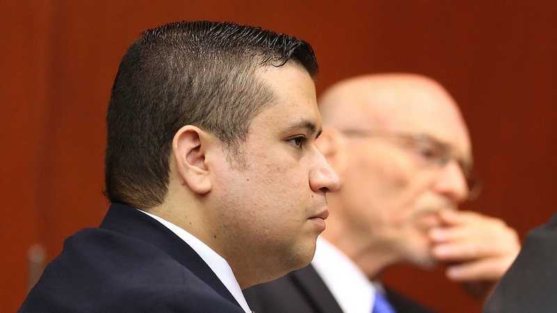 George Zimmerman arrives in Seminole circuit court on the 2nd day of his trial, in Sanford, Fla., Tuesday, June 11, 2013. Zimmerman is accused in the fatal shooting of Trayvon Martin. (Joe Burbank/Orlando Sentinel)