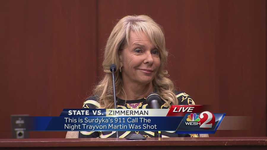 An emotional 911 call from a witness was played in the George Zimmerman trial on Wednesday. Jayne Surdyka said she heard popping noises and later saw Zimmerman handcuffed.