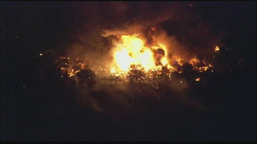 Several locals called WESH 2 to report seeing flames and hearing loud explosions in the Tavares area.