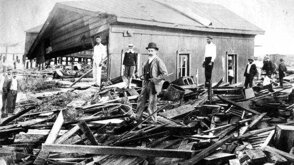1896: Another shot of the damage from a hurricane in Fernandina Beach.