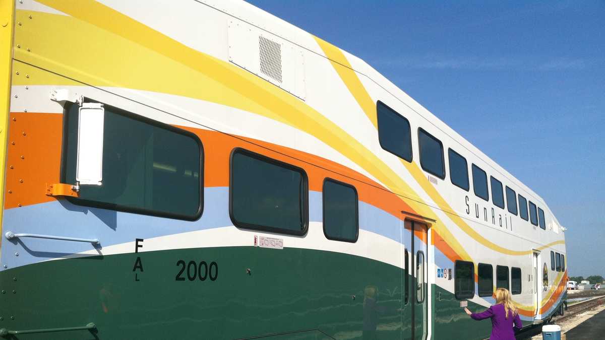 Images: SunRail cab car unveiled in Sanford