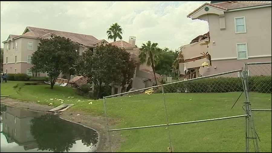 A sinkhole destroyed a portion of a resort in Clermont.