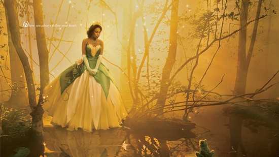 Academy Award-winner Jennifer Hudson was captured by photographer Annie Leibovitz as Disney princess Tiana. The picture is entitled, "Where you always follow your heart."