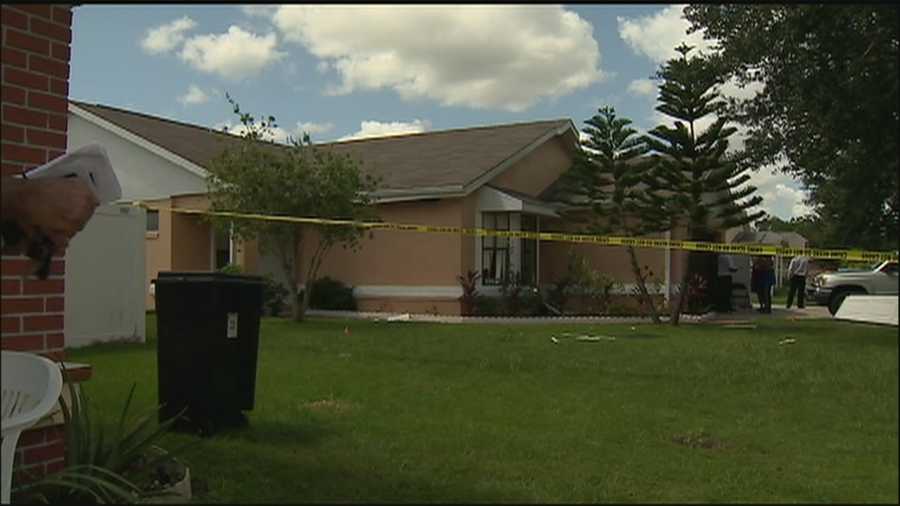 Officials are investigating an explosion at a home in Buenaventura Lakes that blew out the garage door and windows.