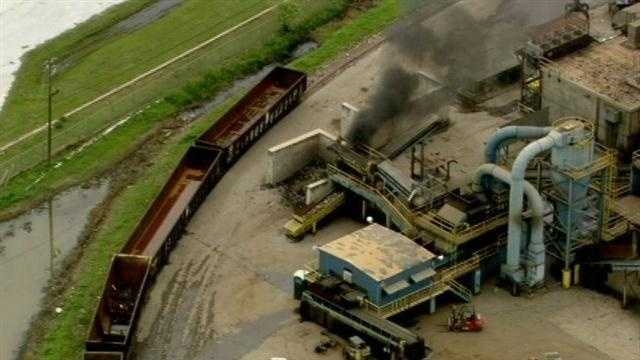 Images: Fire burning at scrap metal yard
