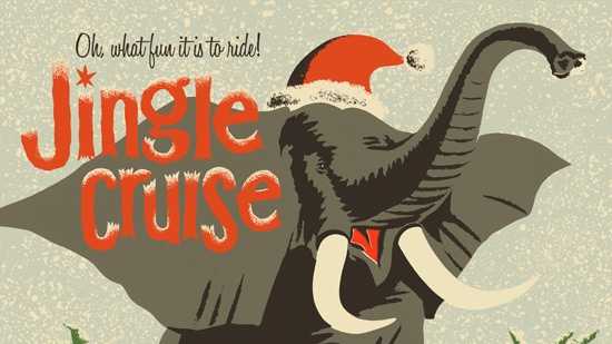 The new poster concept for the 'Jingle Cruise' ride.  "'Jungle' all the way!"