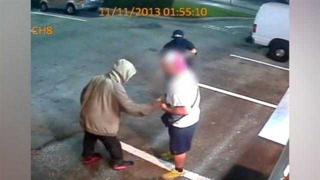 A frightening food truck robbery on International Drive was caught on camera.