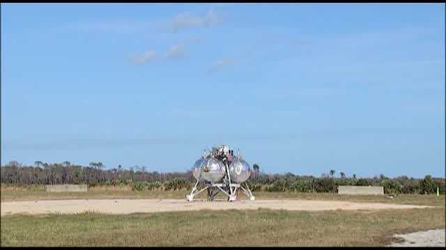 NASA's prototype spacecraft Morpheus had a successful "free flight" on Tuesday. The spacecraft exploded on liftoff during a test flight at Kennedy Space Center last August.