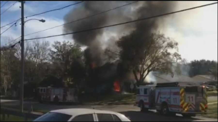 A fire broke out in a home in Volusia County on Friday morning, and authorities said there are unusual circumstances surrounding who was in the home at the time.