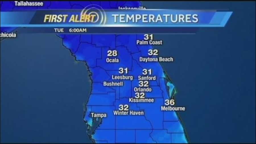 OUC employees and shelter officials in Central Florida are prepping for cold weather Monday night.