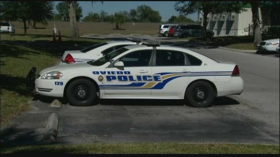 An Orlando police officer kicked out the window of an Oviedo patrol car after his arrest for DUI over the weekend, police said.