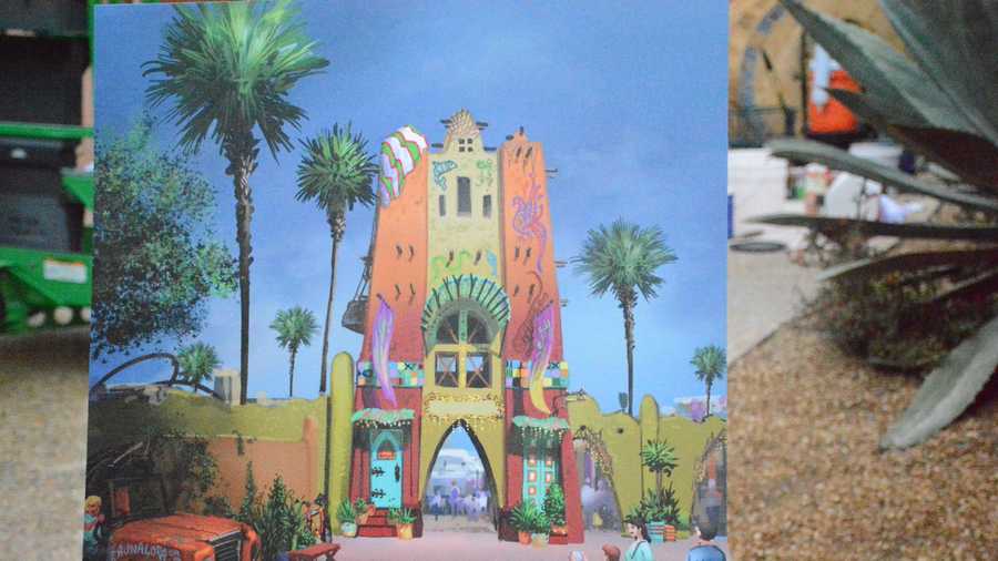 A rendering of part of the new section of Busch Gardens, "Pantopia."