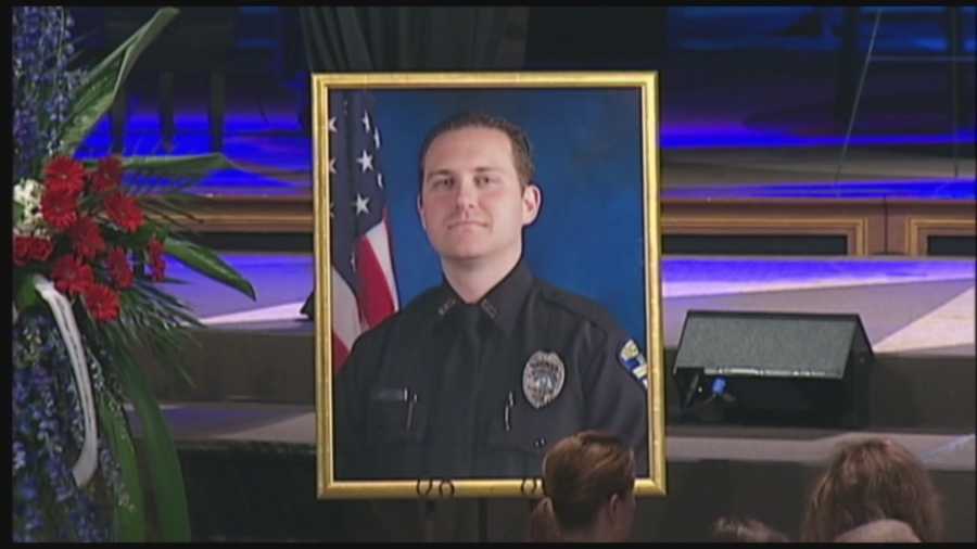 A funeral was held for officer Robert German on Thursday.
