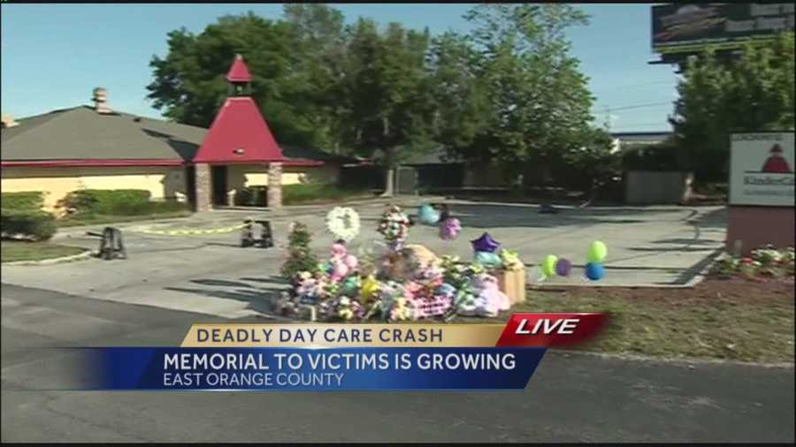 A memorial to the victims of Wednesday’s deadly crash at a local day care was growing Saturday.