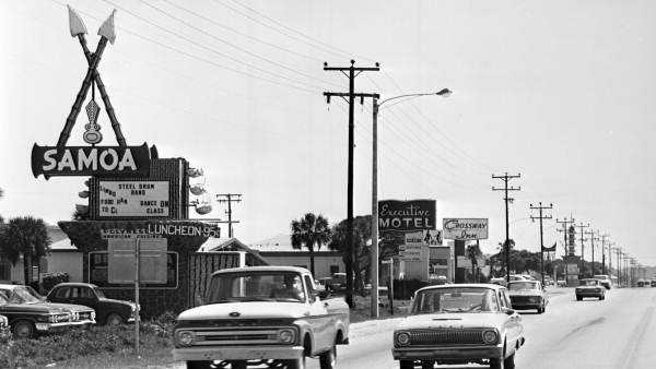 1960s: Florida Highway A1A looking south on Motel Row