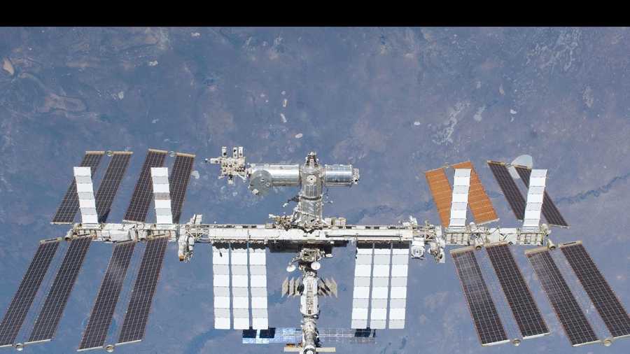 The International Space Station orbits the Earth around 18,000 miles per hour.