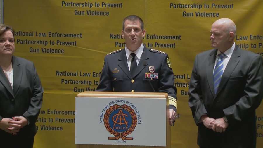 The National Law Enforcement Partnership to Prevent Gun Violence wants an extension of background checks to include all gun sales.