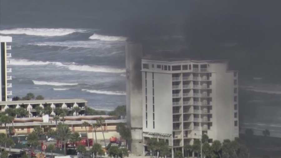 Construction Accident Likely Cause Of Treasure Island Fire Smoke Poured Out Of The Abandoned Treasure Island Hotel In Daytona Beach
