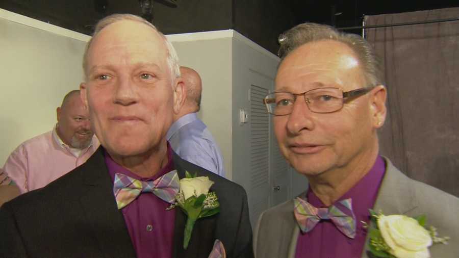 Hundreds of same-sex couples from Central Florida were legally married on Tuesday.