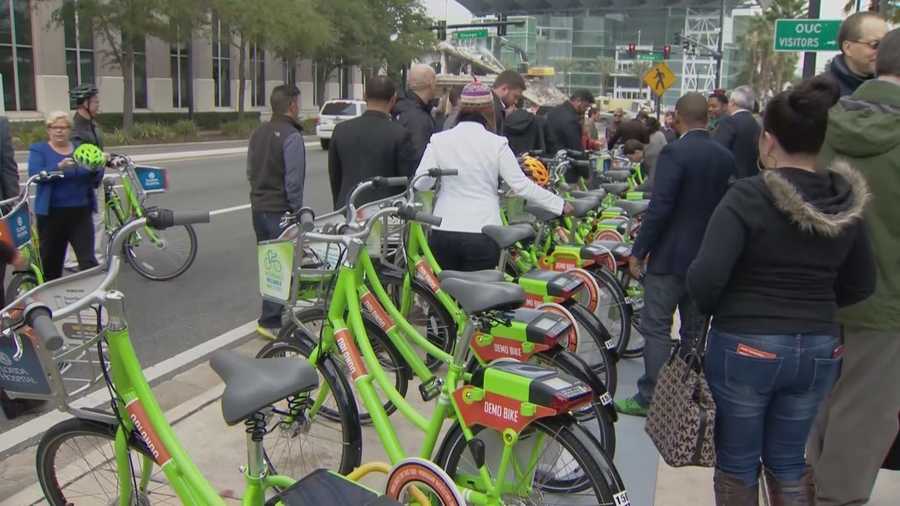 The Orlando Bike Share Program rolled out on Friday.