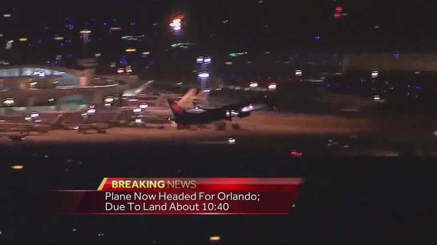 A Delta Flight headed from Los Angeles to Orlando was diverted to Dallas because of a bomb threat Sunday evening.