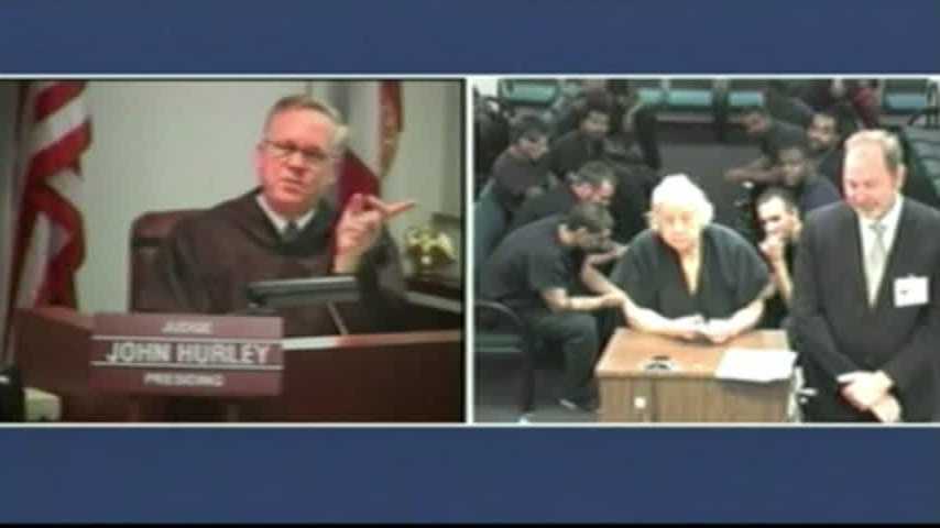 "So far, how am I doing?" Broward County Judge John Hurley asked. "Not bad, but you could do better," Dolores Sheinis quipped. The feisty 85-year-old inmate argued that in no way did she violate a protective order.