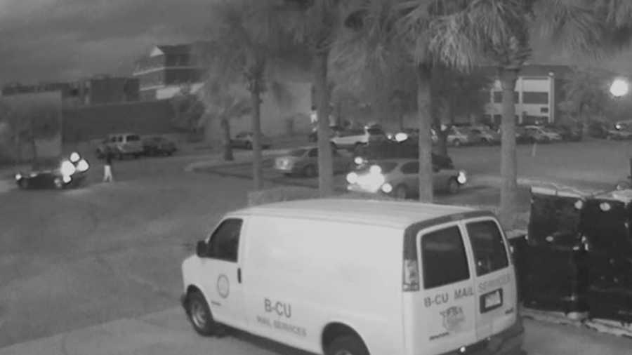Surveillance video released on Tuesday shows the moment gunfire erupted at Bethune Cookman University, injuring three people, according to the Daytona Beach Police Department.
