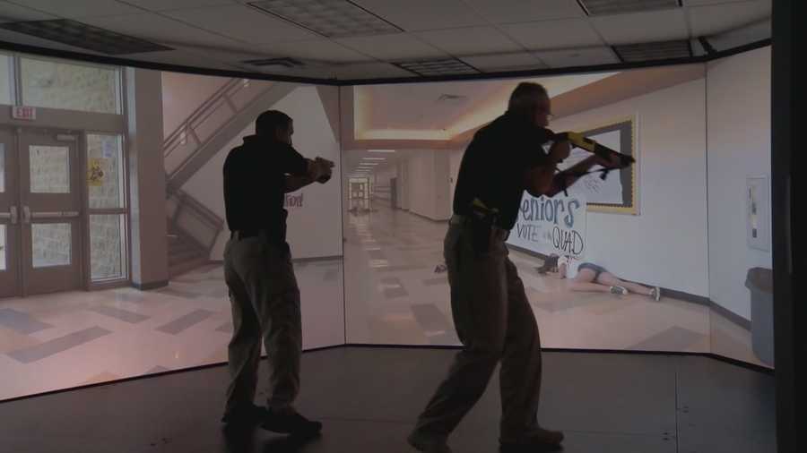 Local Sheriff's Office deputies test the latest technology available for law enforcement training.