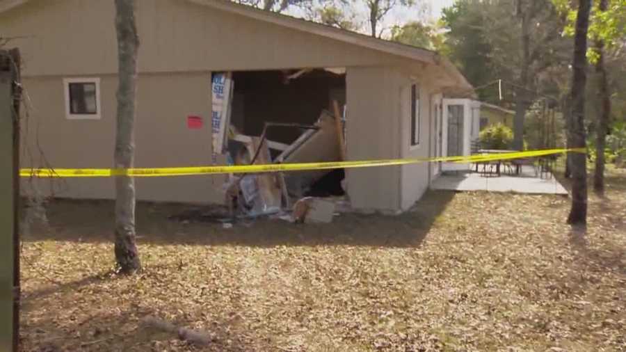 Two Port Orange residents are unharmed after a van slammed into their home Thursday afternoon.