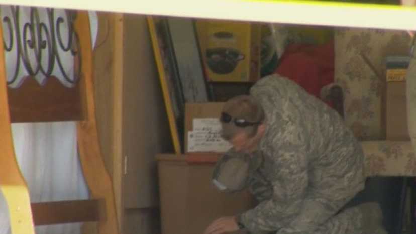 The Patrick Air Force Base Bomb Squad is called to a garage sale after an artillery shell is found.