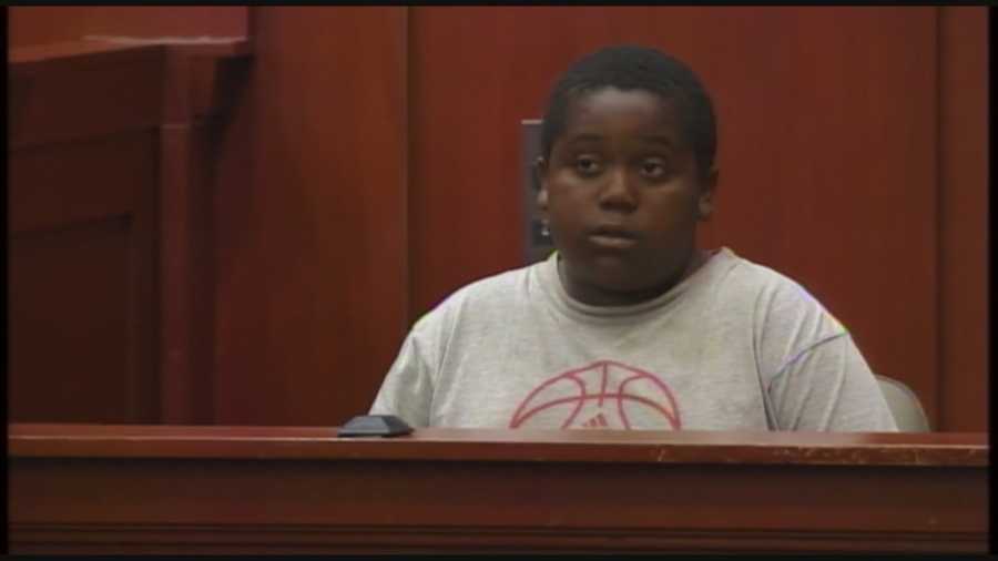 A man accused of attempted murder heard in court from the 11-year-old boy who was shot on a Sanford street corner last fall.