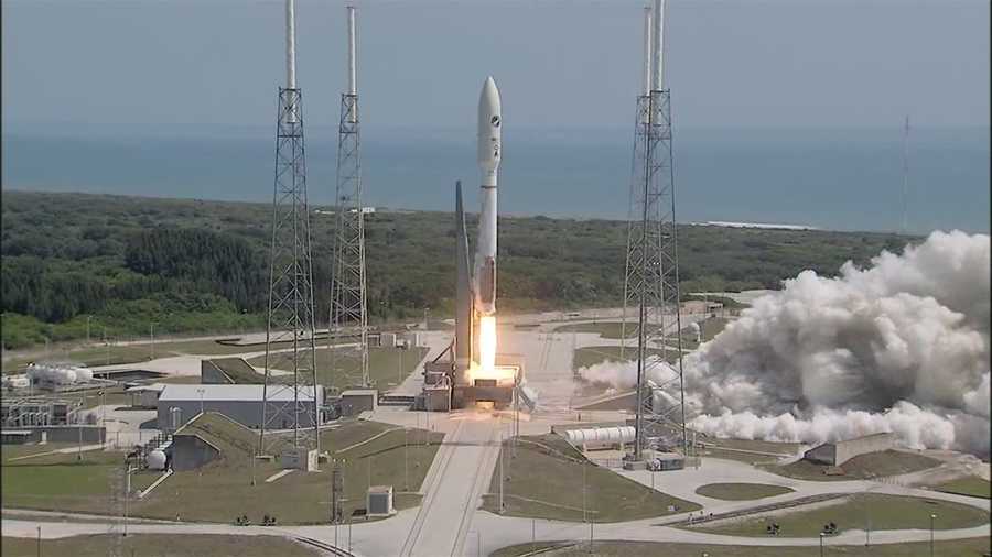 The Air Force launched its unmanned mini shuttle on the Atlas V rocket into space Wednesday morning from Cape Canaveral, Florida.