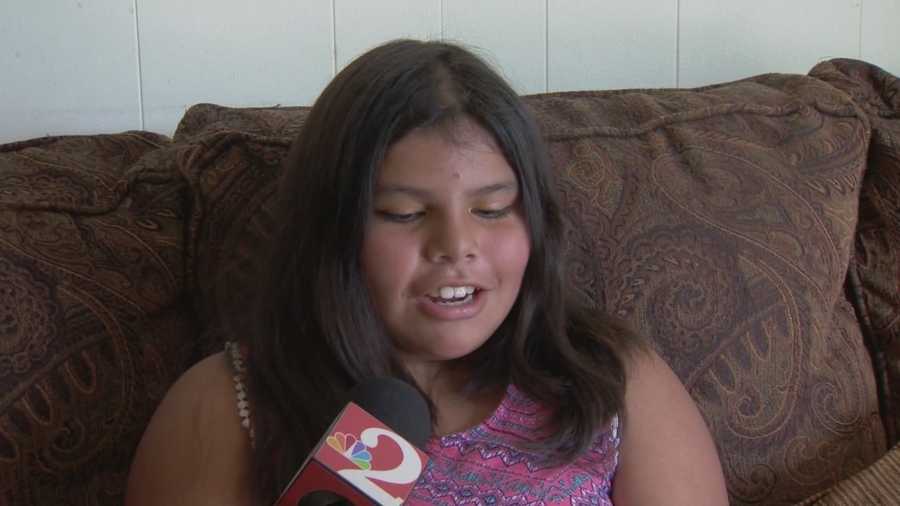 Jazzmin Perez, 11, was home alone when a burglar broke into her mother's bedroom window. Claire Metz (@clairemetzwesh) has the story.